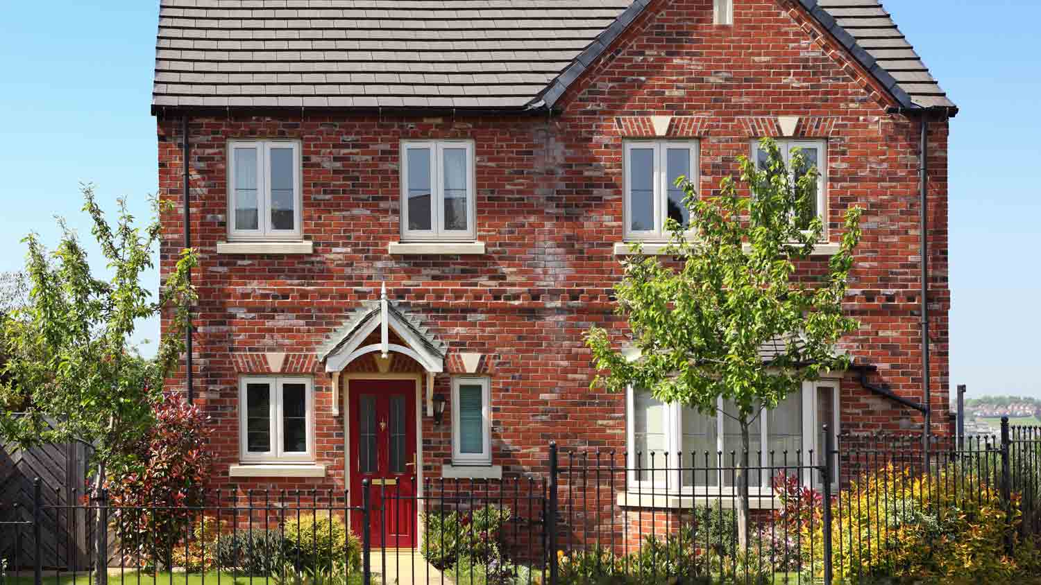 Efflorescence on brick home exterior