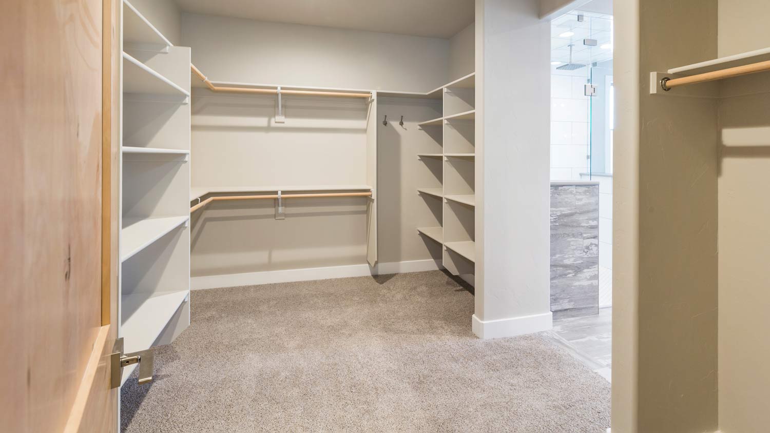 empty master bedroom closet