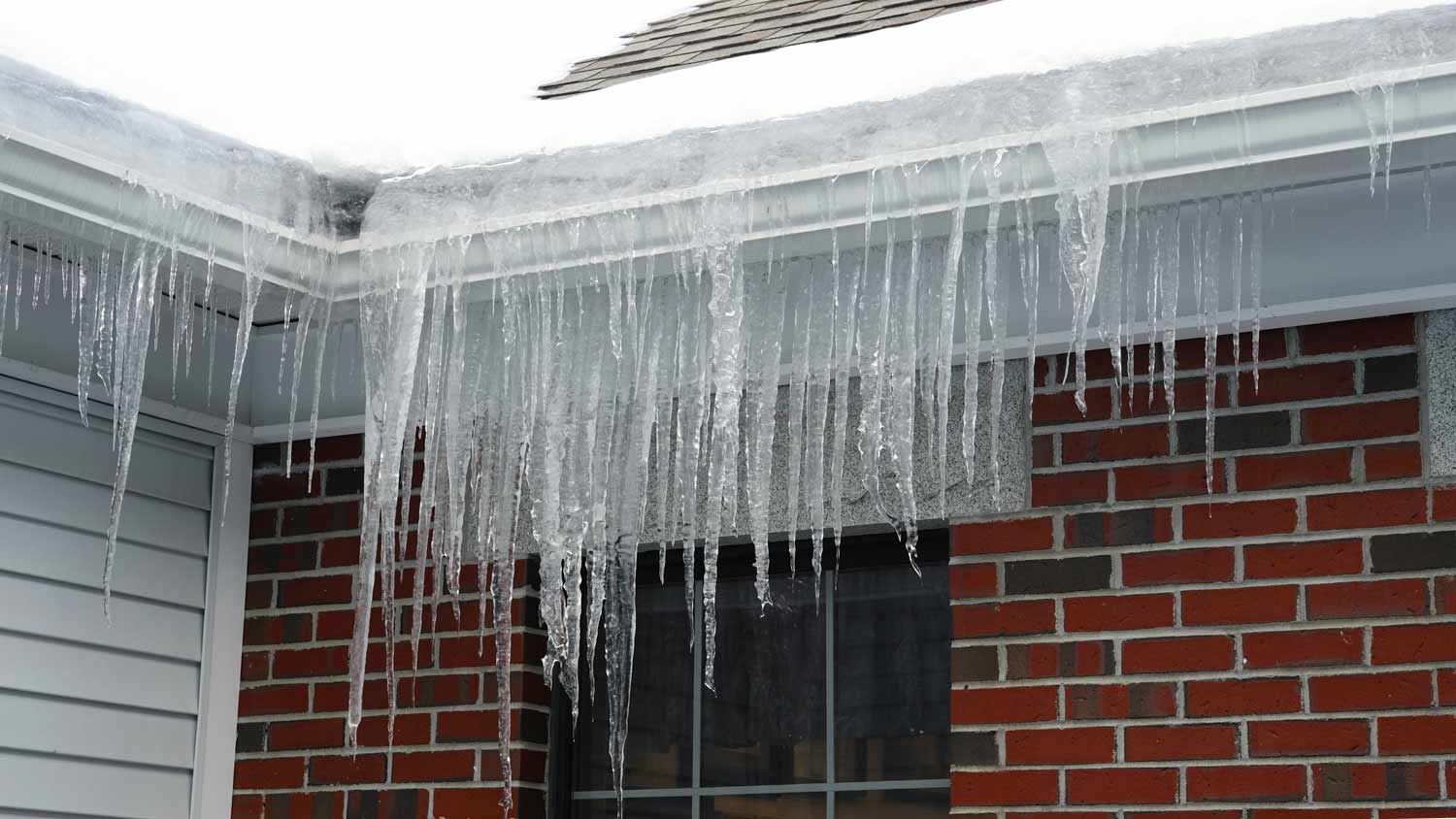 icicles hanging from gutters