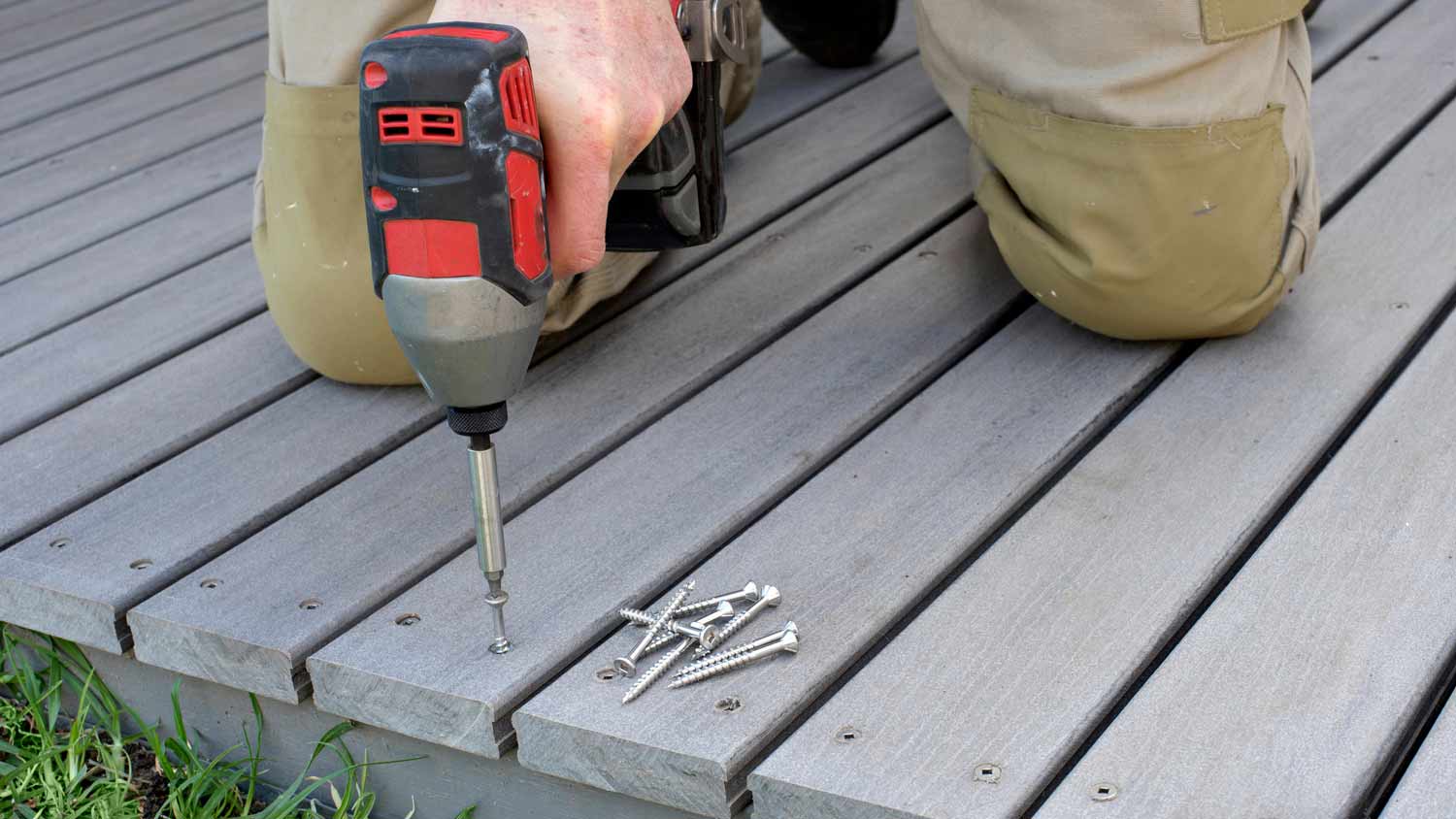 laying composite decking at home