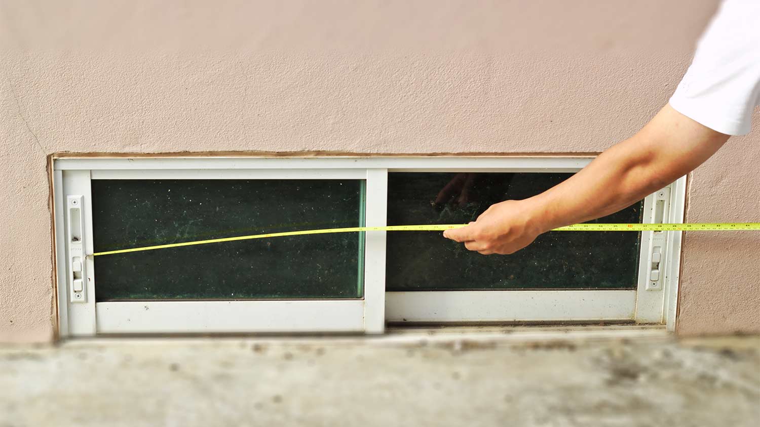 measuring basement length window