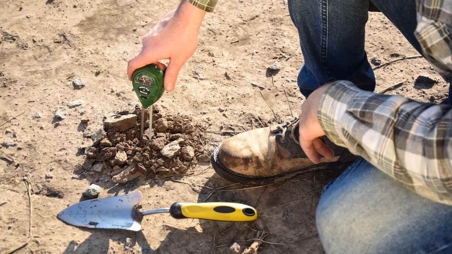 measuring soil ph value 