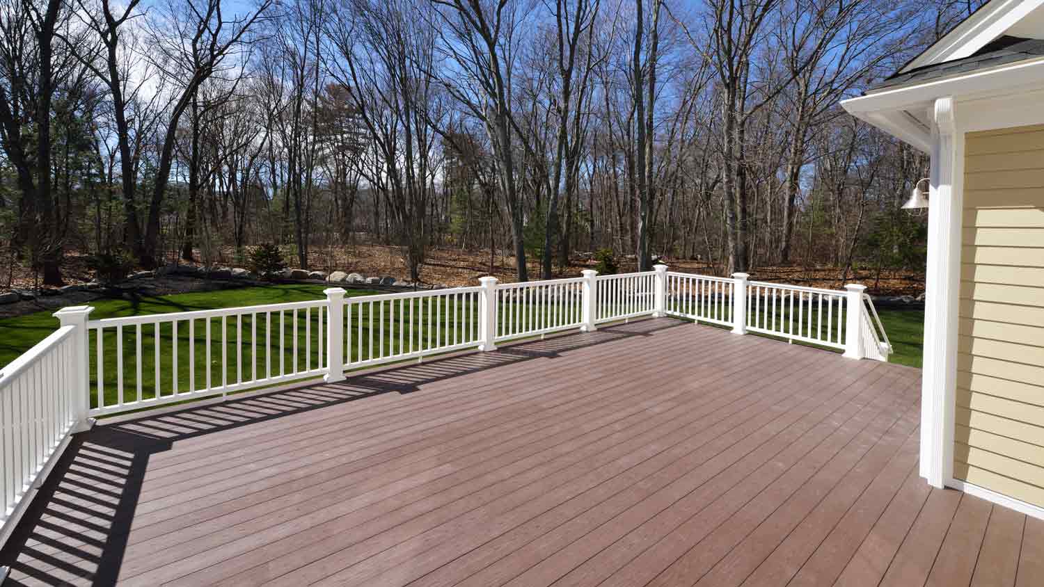 new deck in backyard