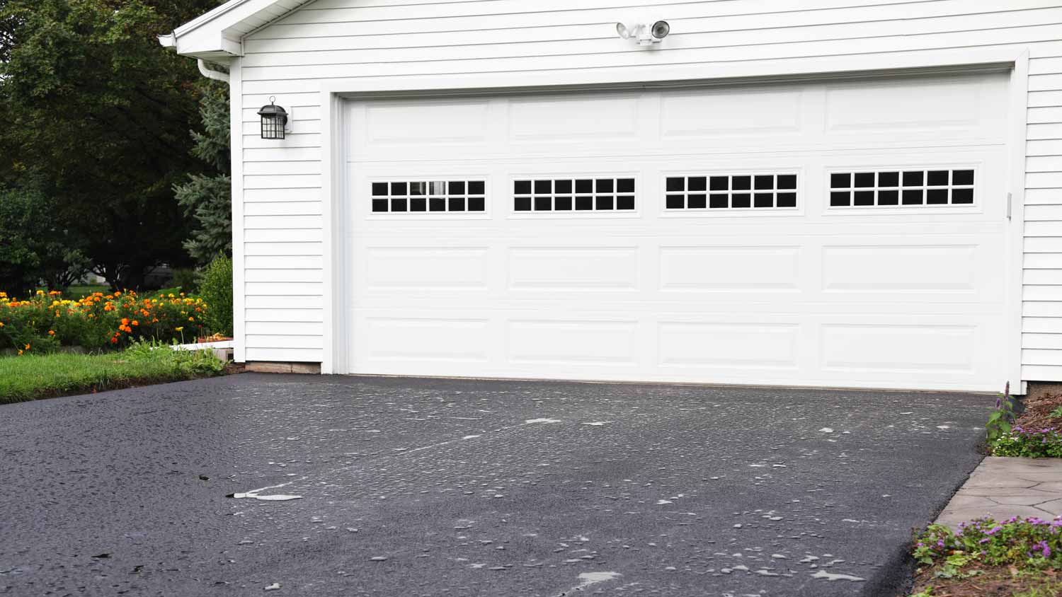 wet asphalt driveway