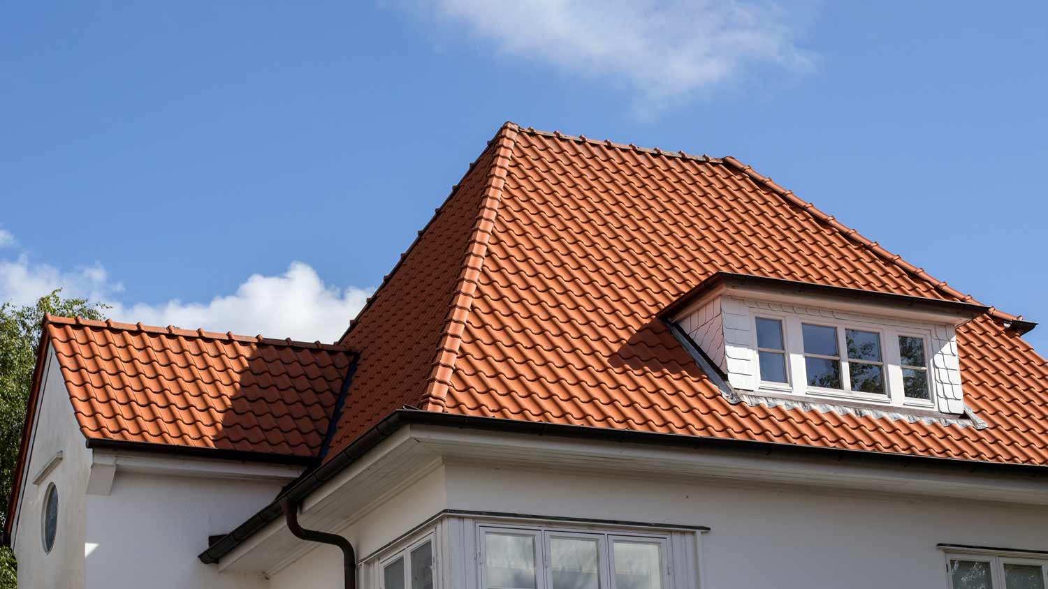 roof of house with red tiles