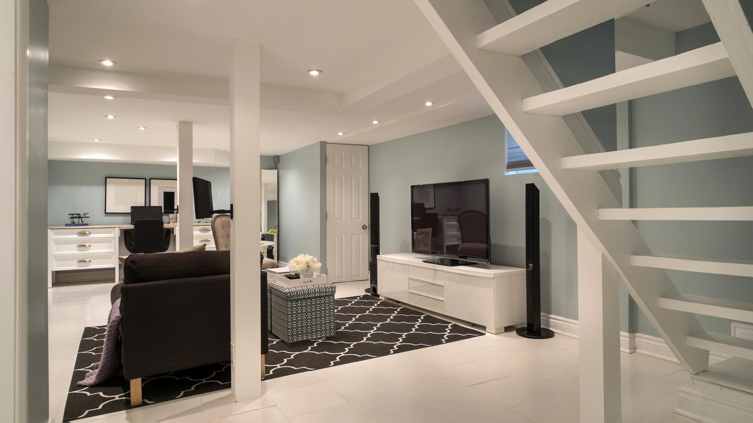 renovated furnished basement