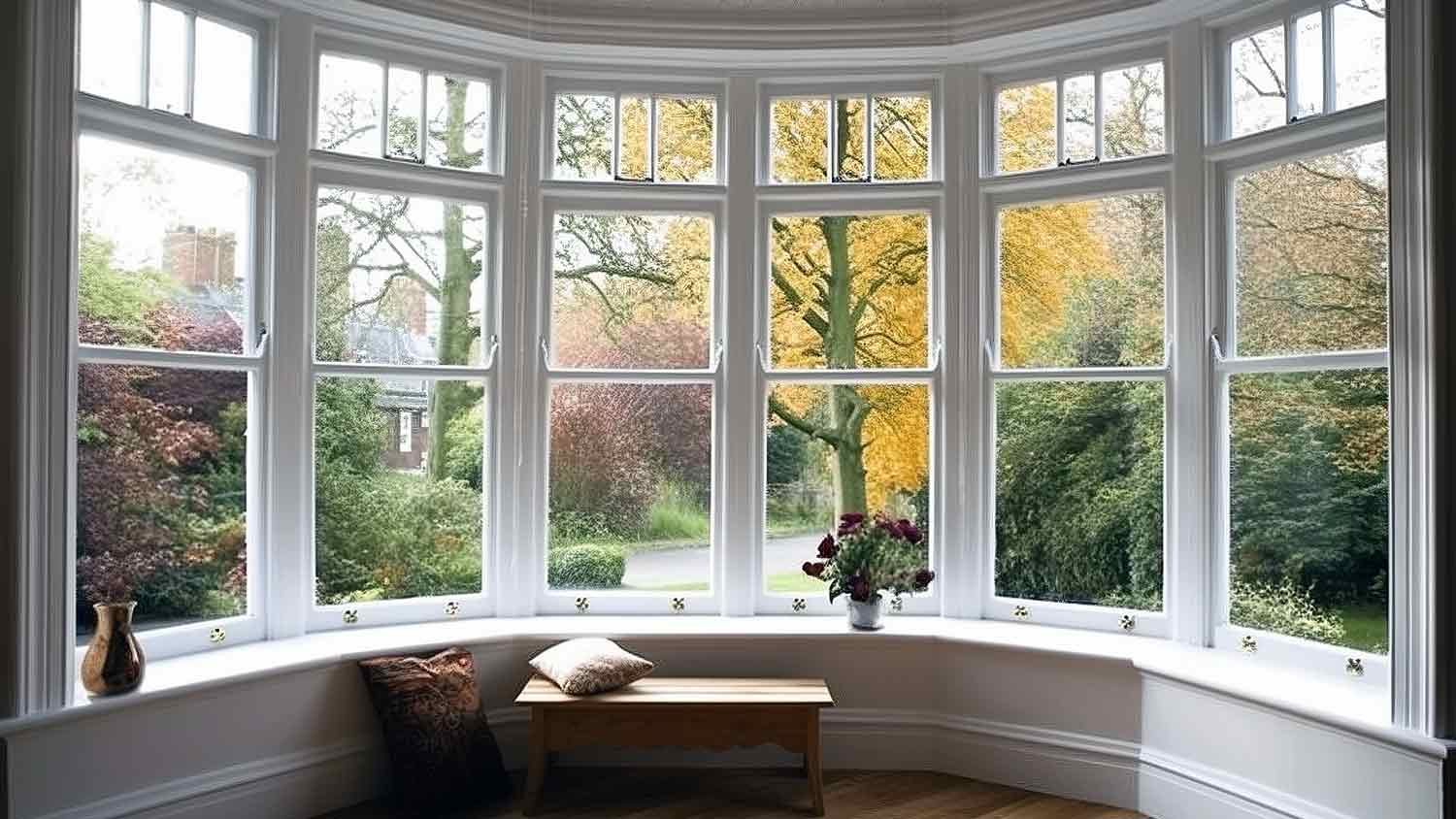 interior rounded bow windows