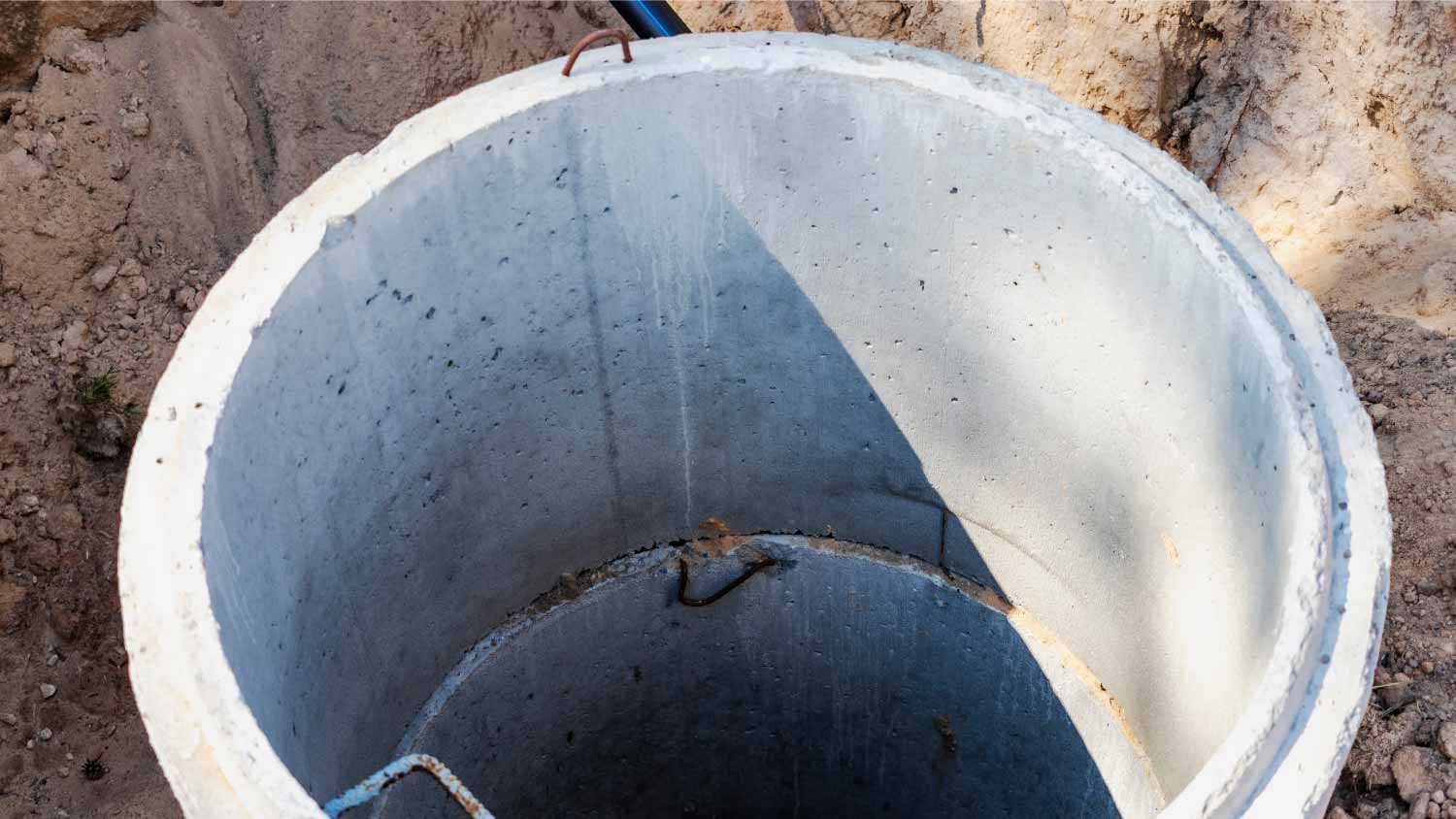 A well made of reinforced concrete