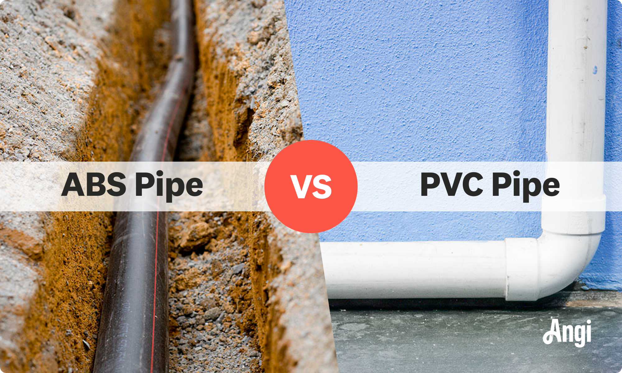 ABS pipe versus PVC pipe visual comparison