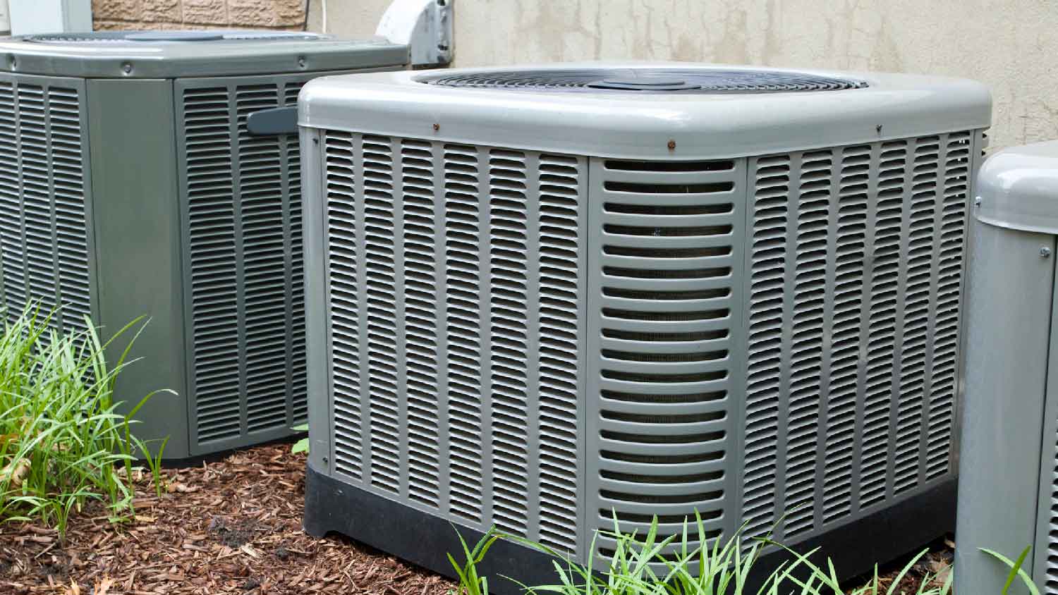 AC units in the backyard of a condo