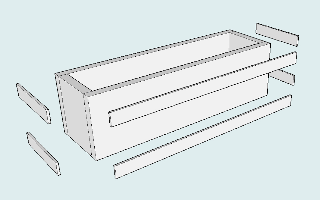 adding lattice to DIY window box