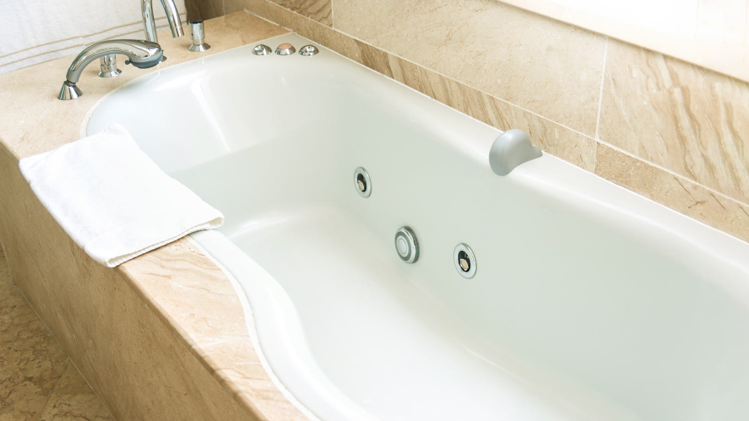 close up of jets in air bath