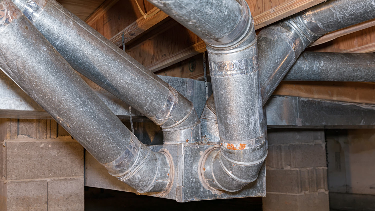 Duct work in a house
