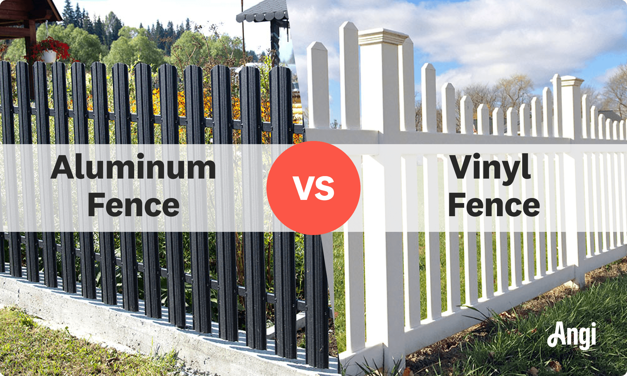 Aluminum versus vinyl fence visual comparison