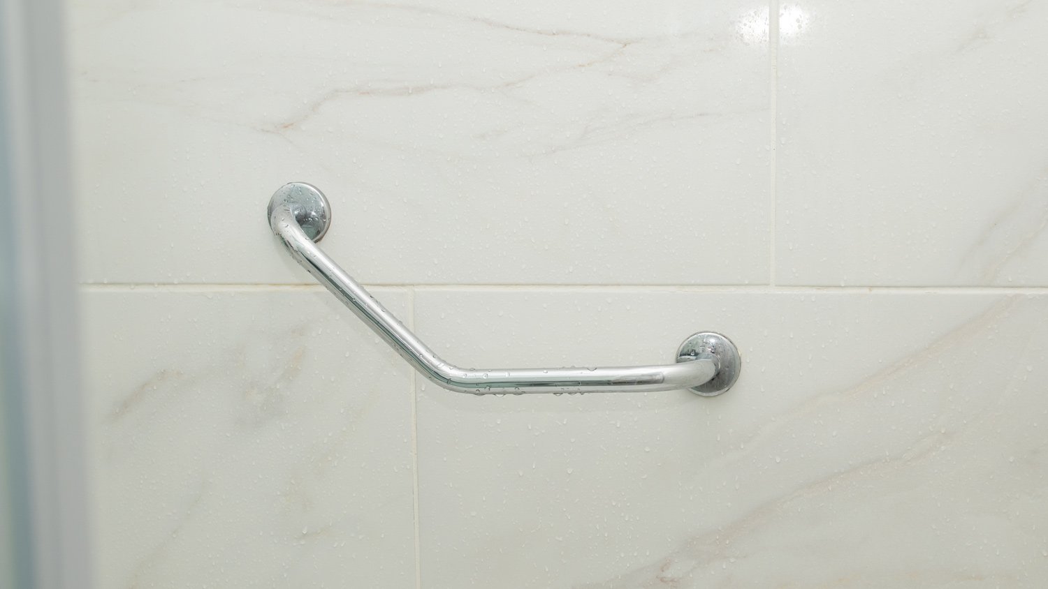 Handrail in the shower, safe bathing for the elderly and people with limited mobility