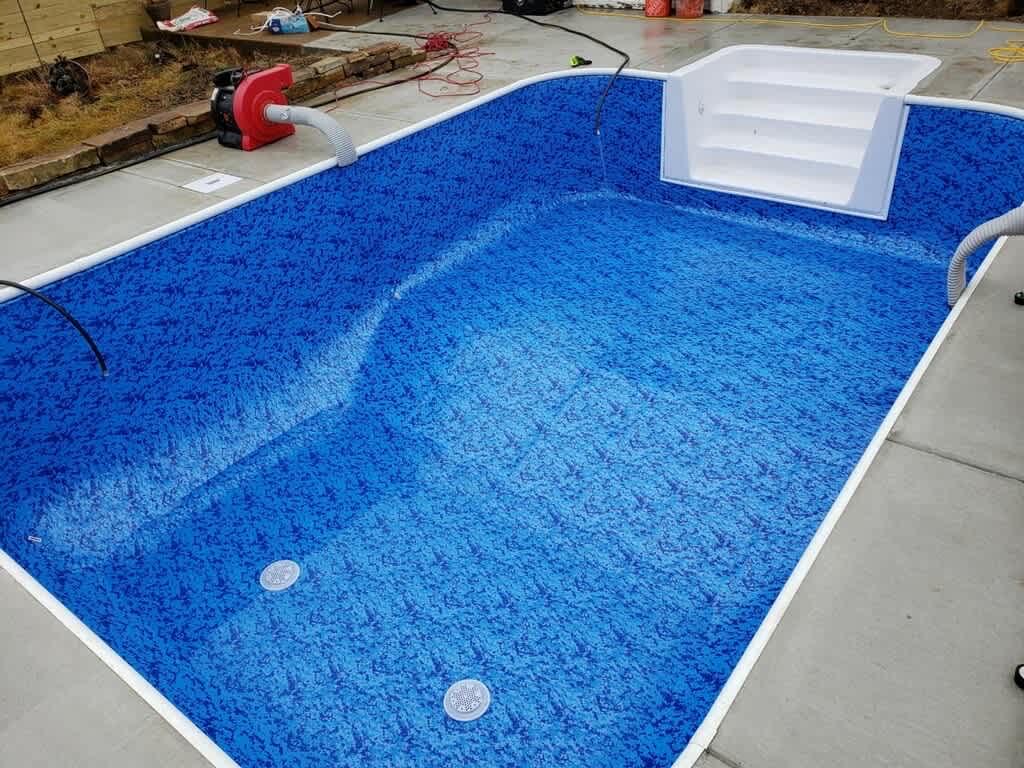 blue pool liner