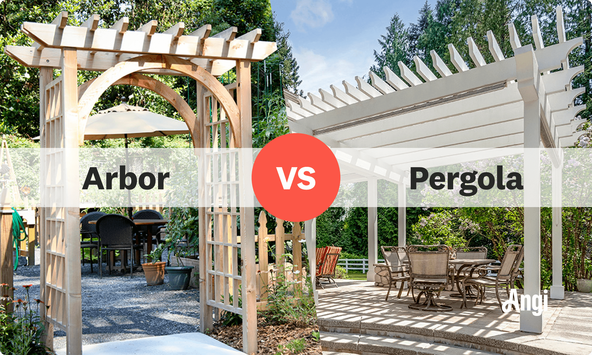 Arbor versus pergola visual comparison