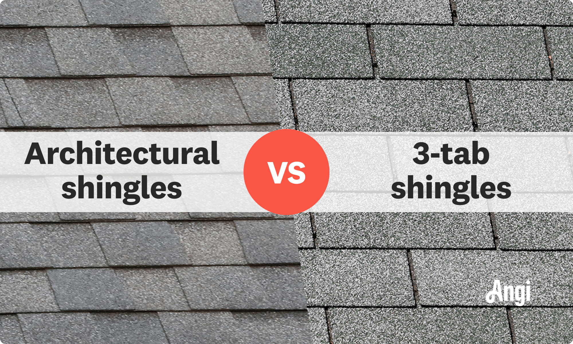 Architectural shingles versus 3-tab shingles compared visually