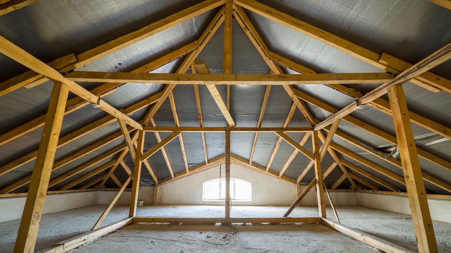 An attic roof truss