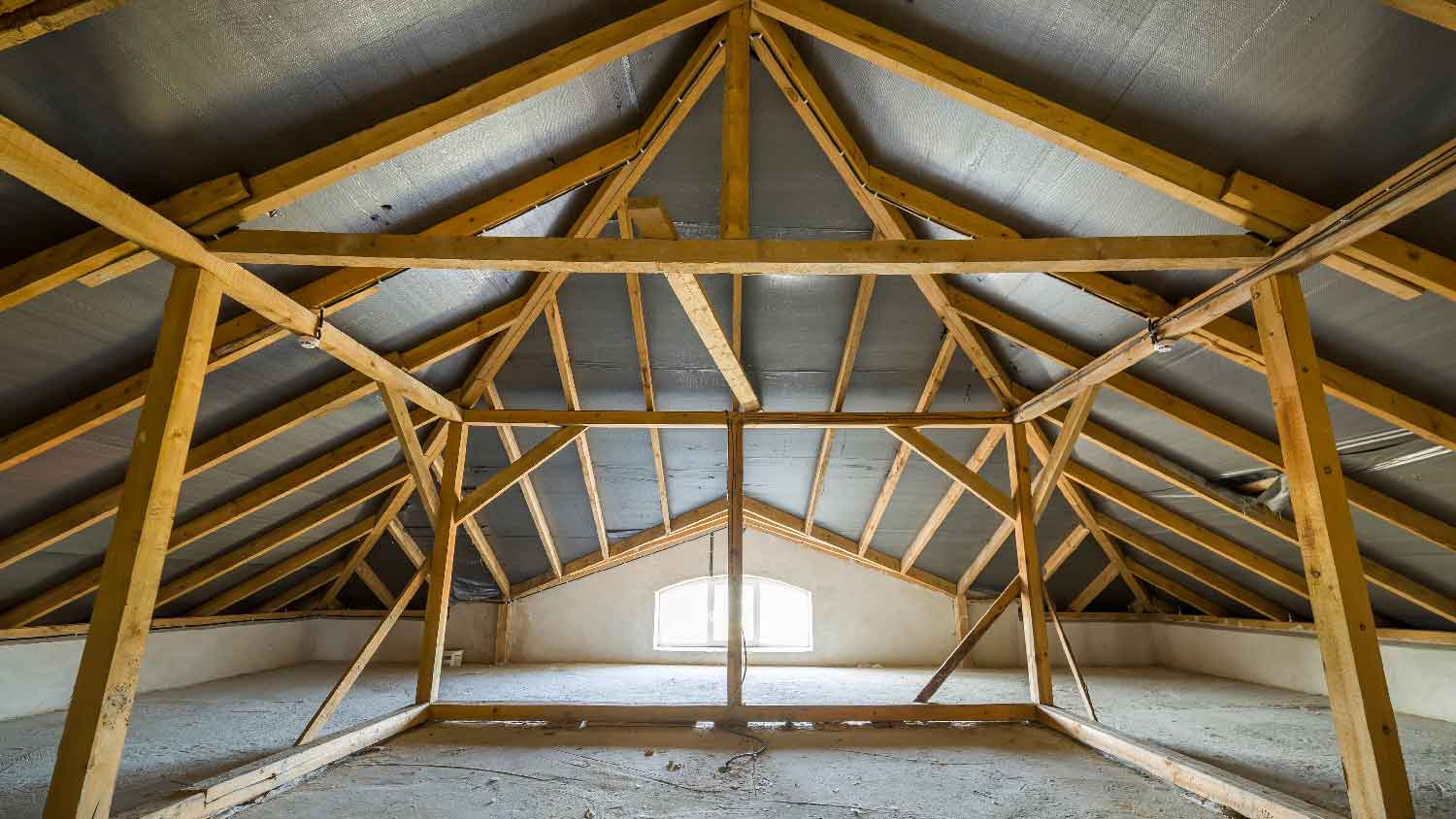 An attic roof truss