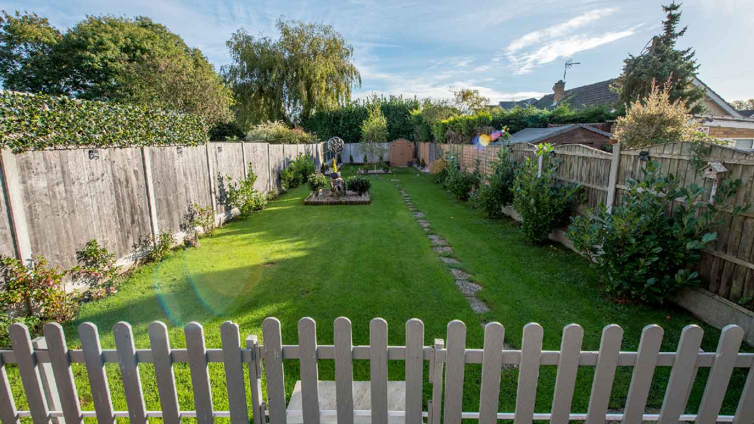 The back yard of a house