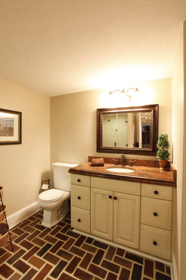 bathroom in basement
