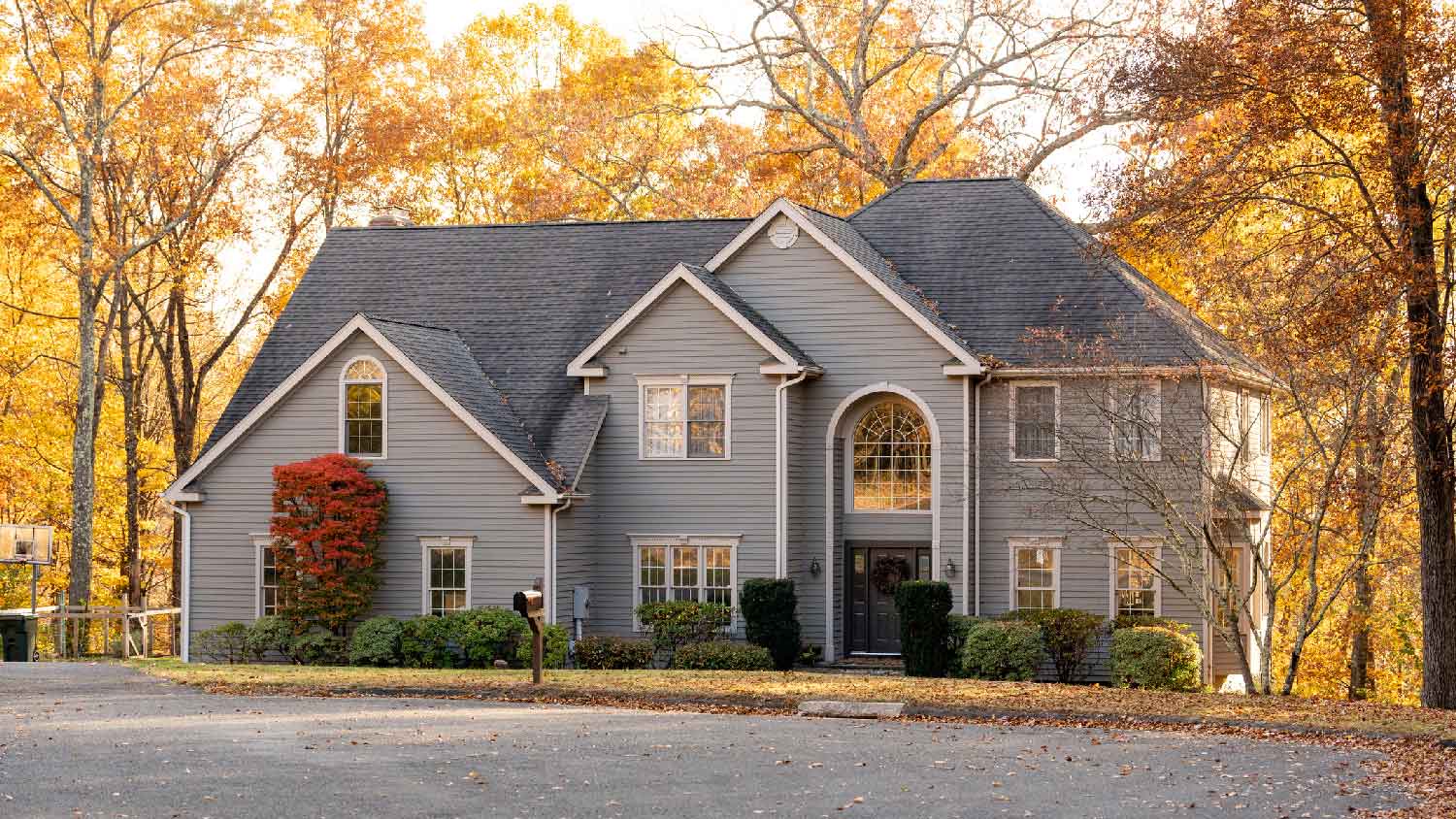 A beautiful house with asphalt shingles on the roof