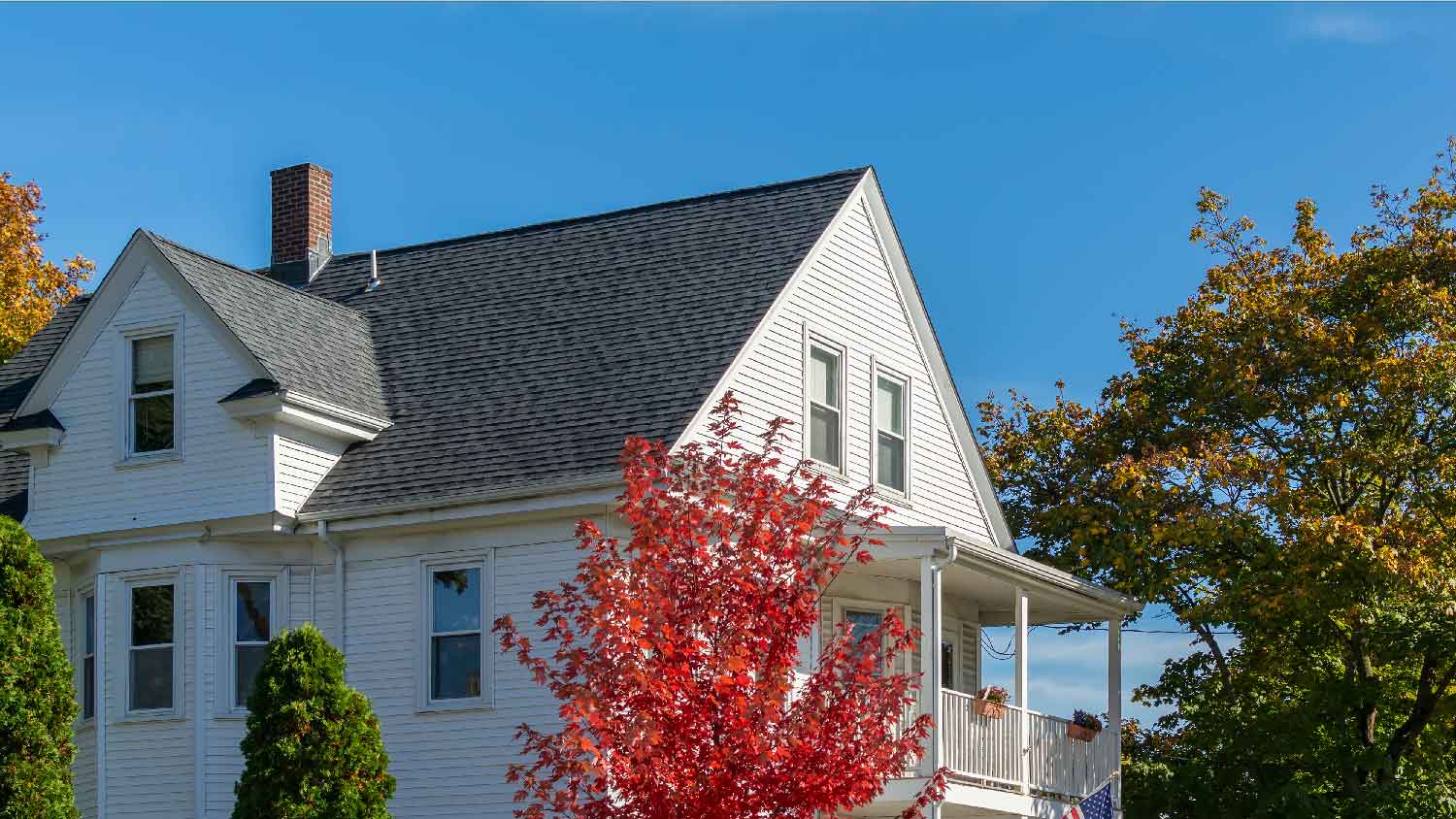 A beautiful house with a gable roof