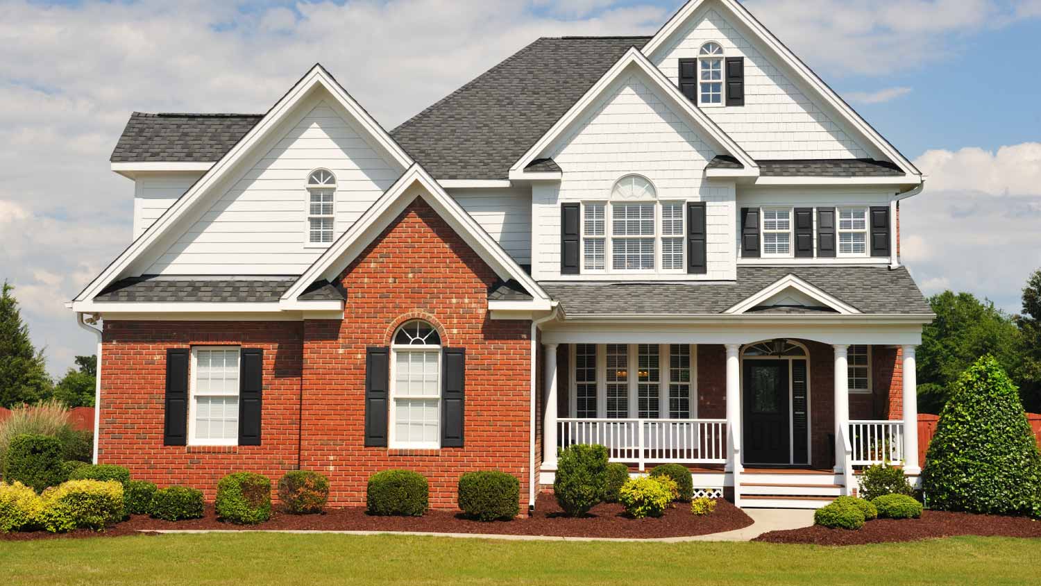 Exterior of a brick home