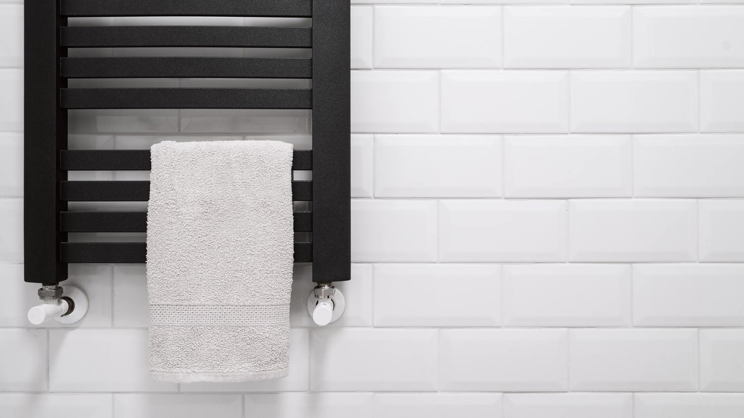 black heated towel warmer