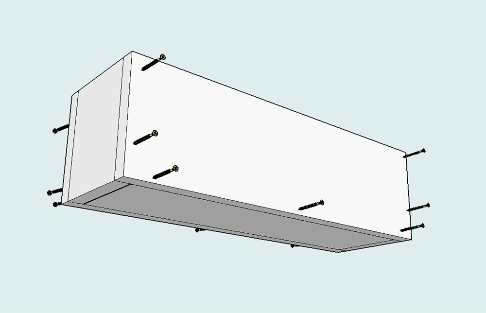 rendering of screw placement for DIY window planter box
