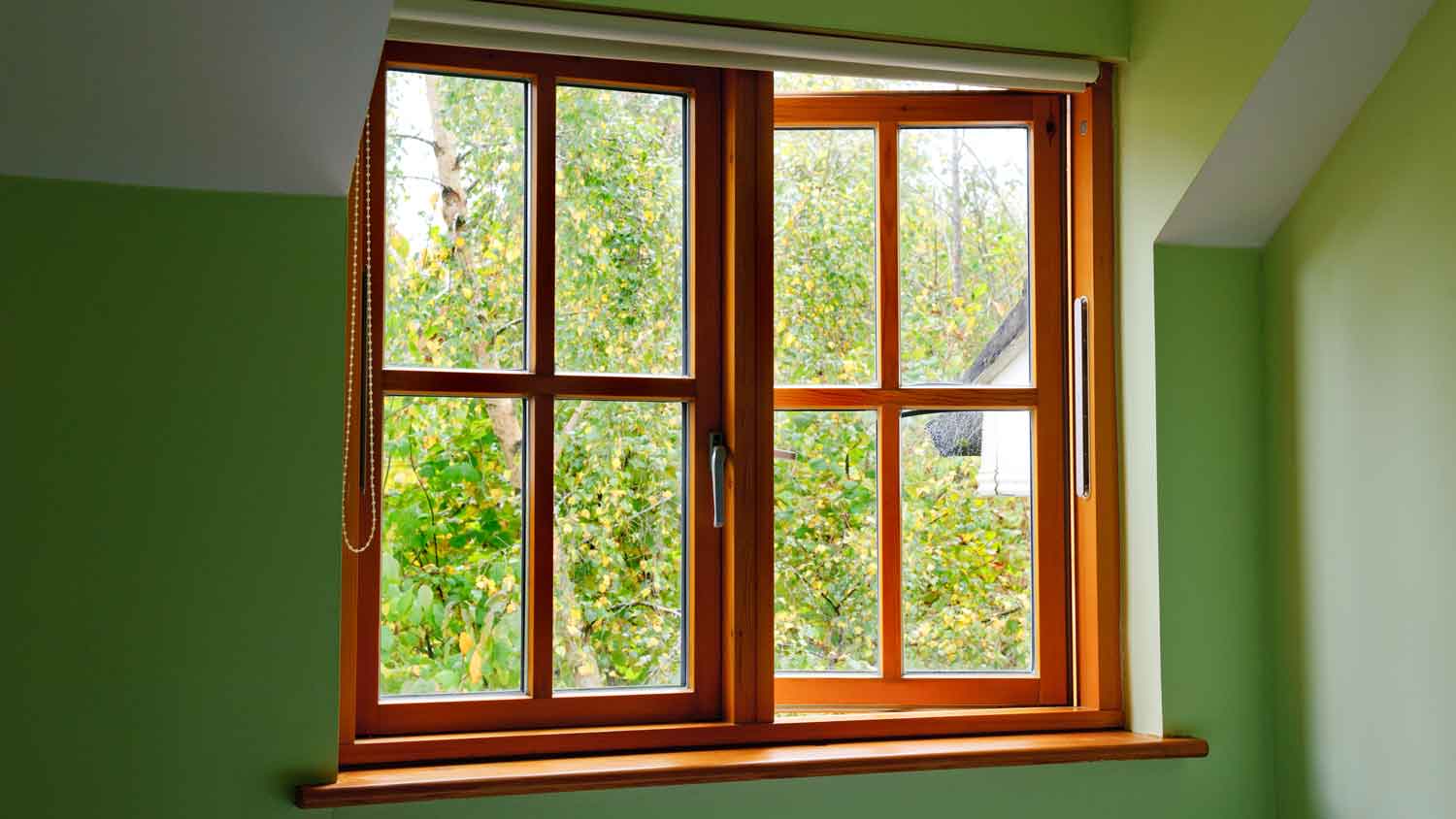 brown casement windows