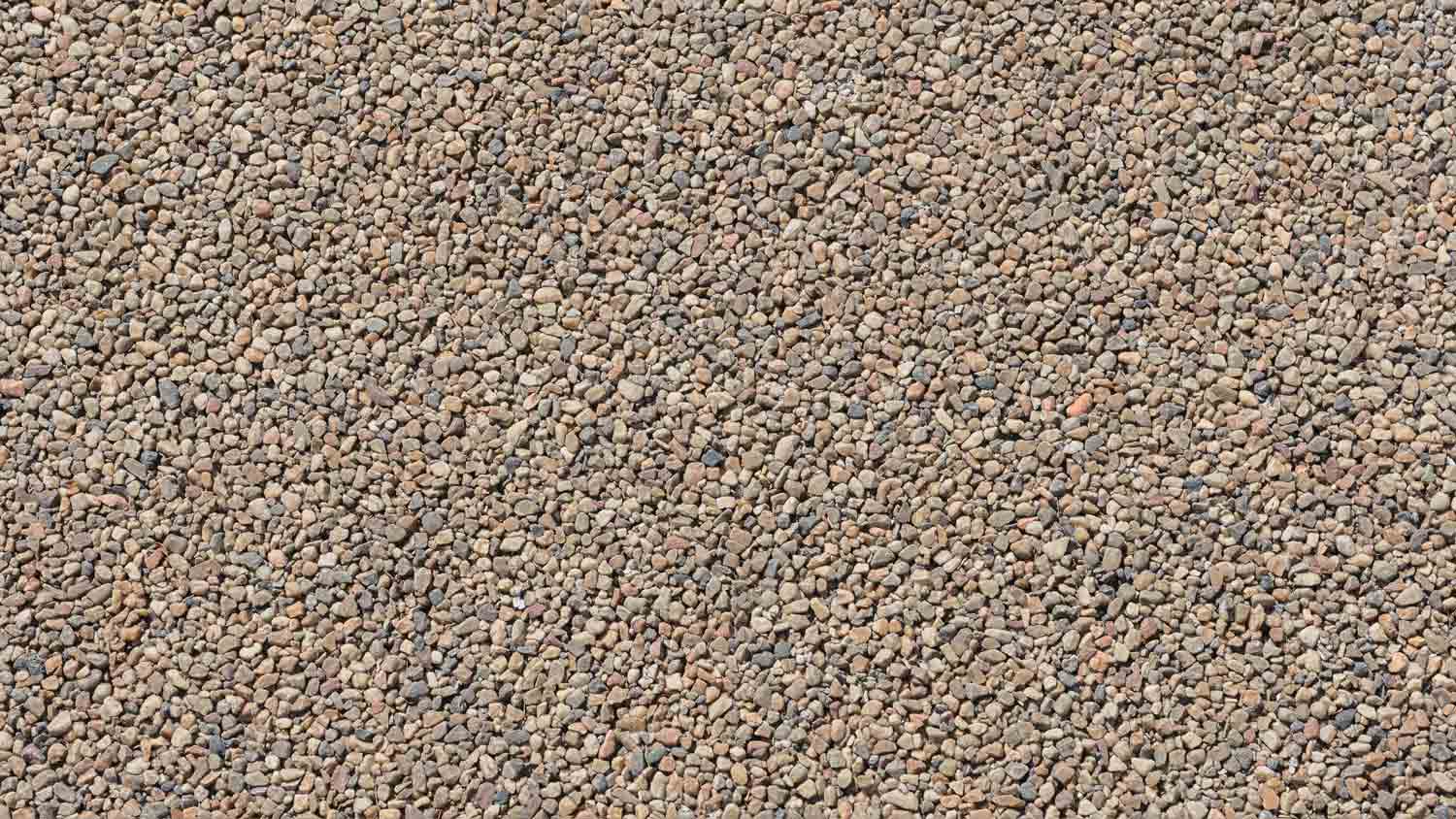 close up of brown pea gravel  