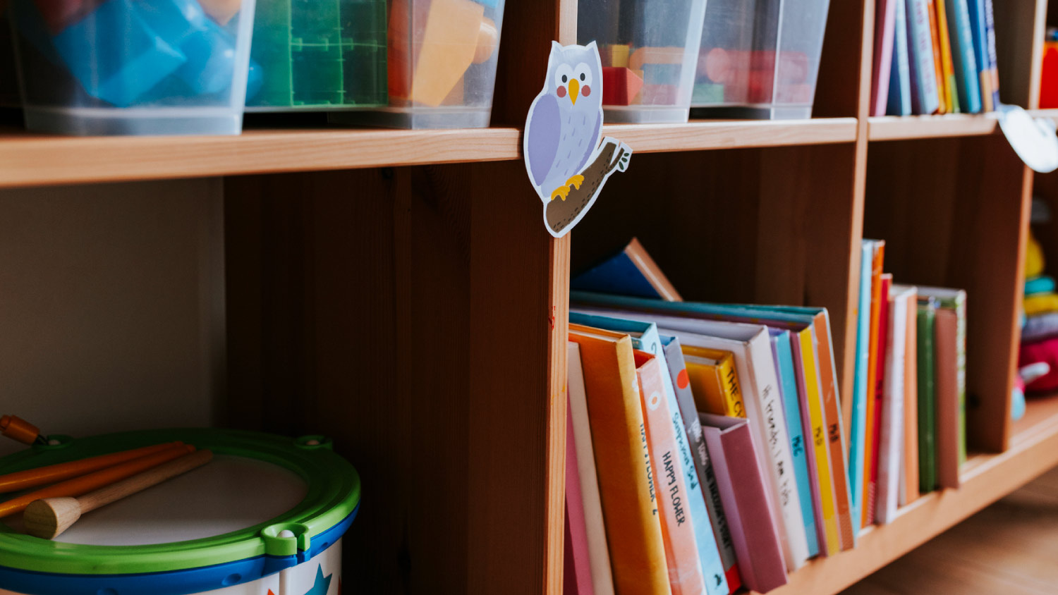 built-in bookshelves