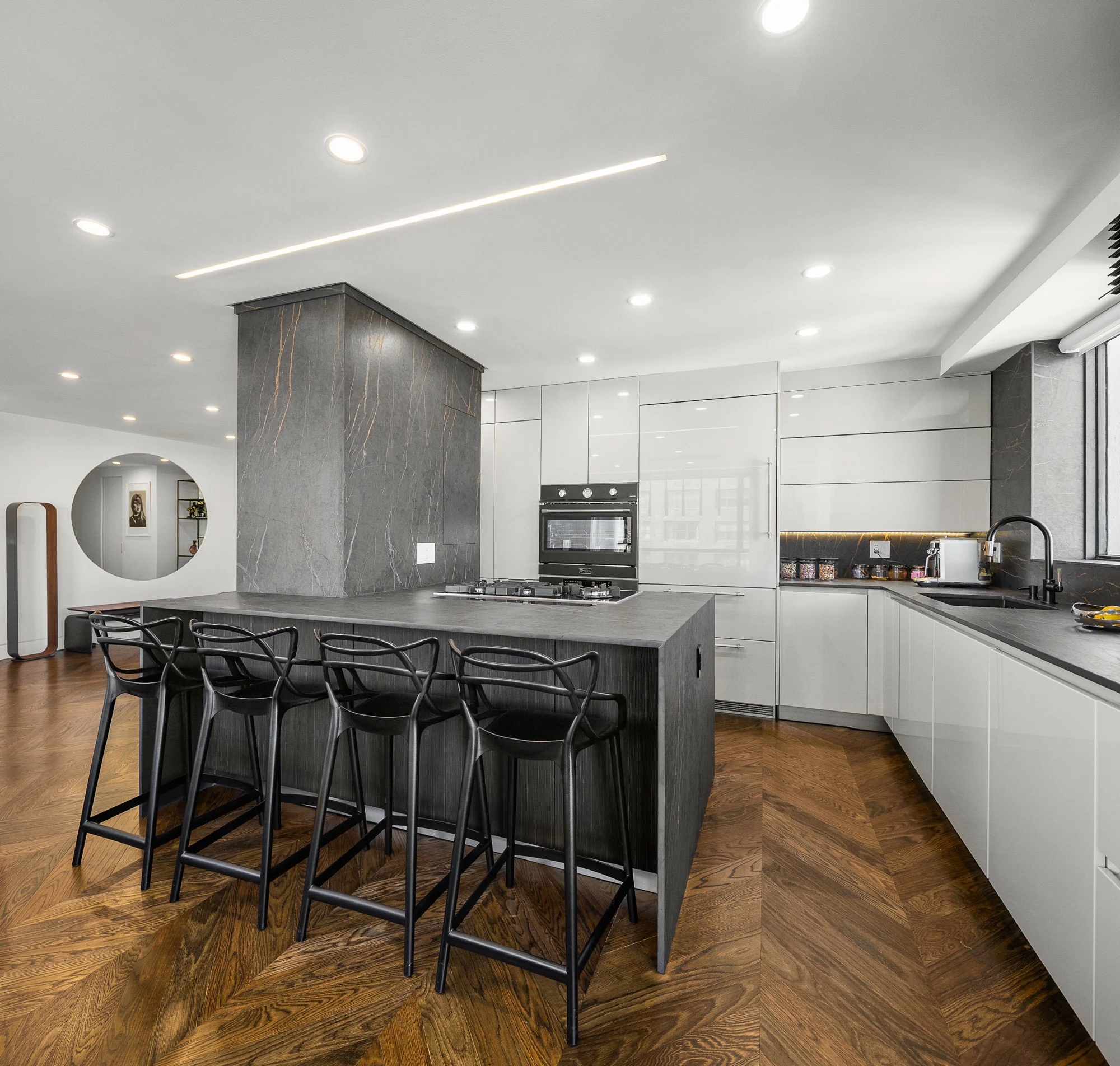 New York Kitchen and Bath Corp logo of remodeled kitchen