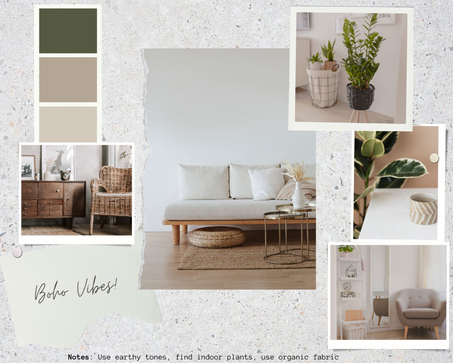 canva boho moodboard