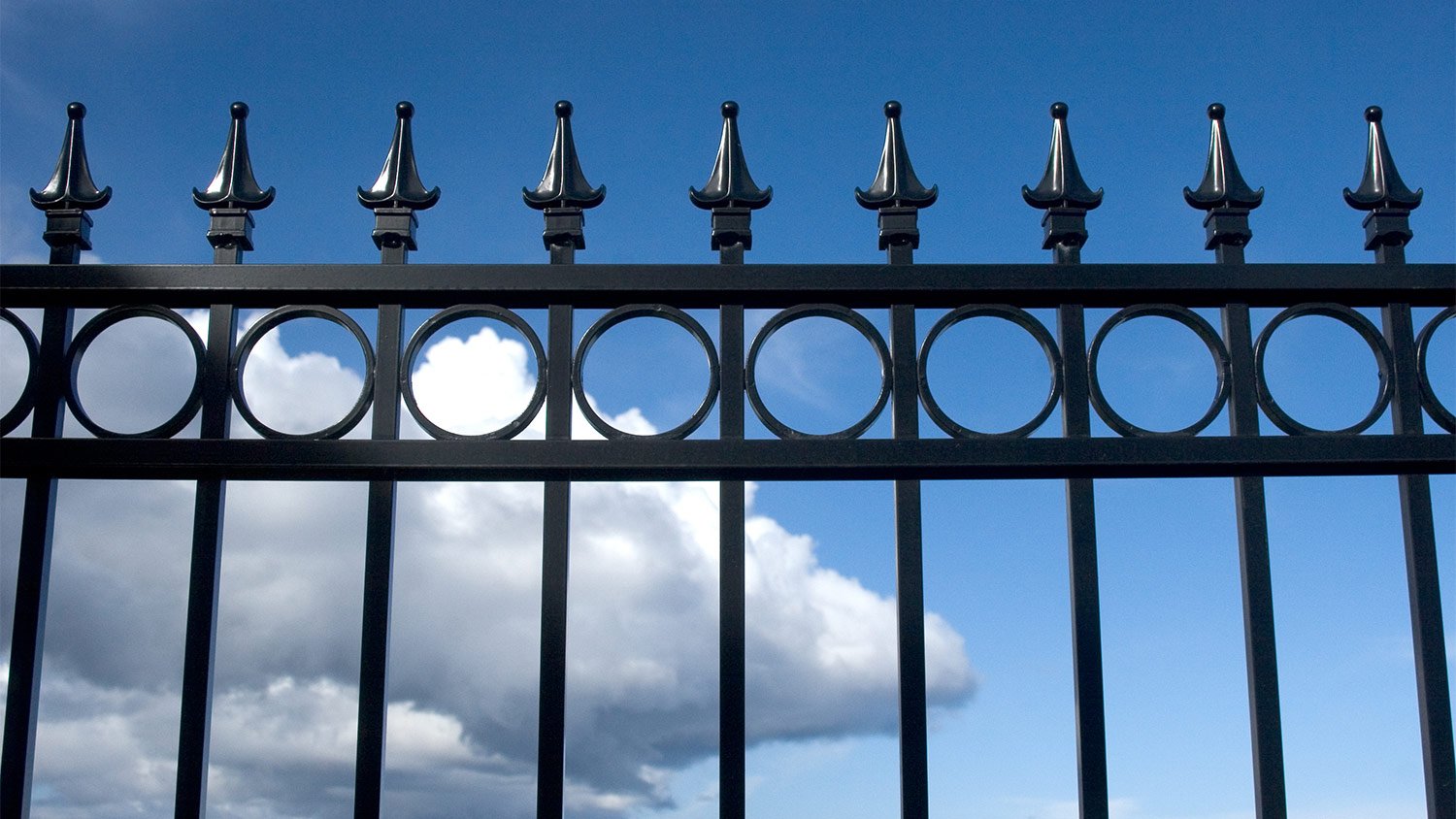 Detail of cast iron fence