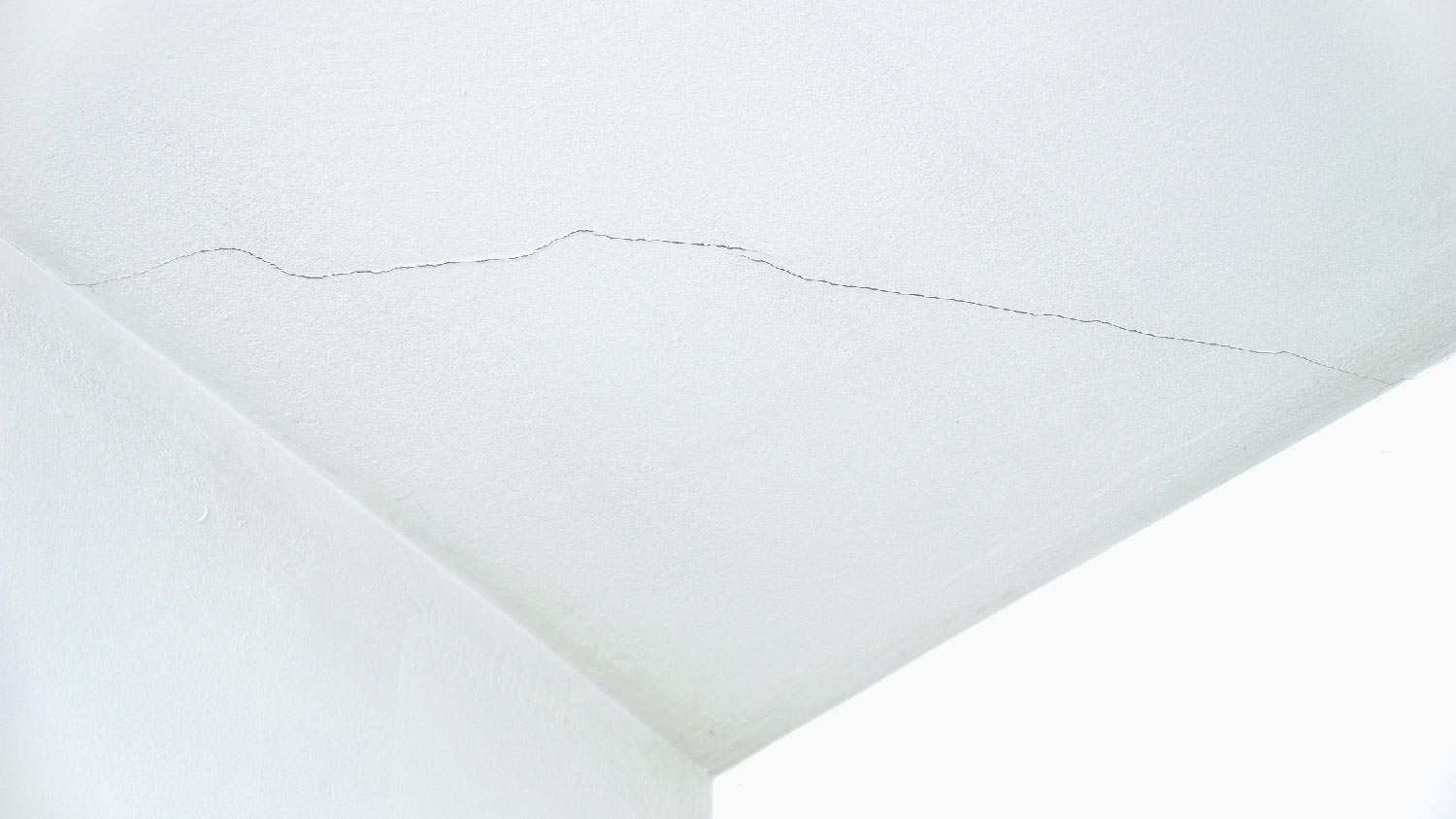 Close-up of a ceiling crack