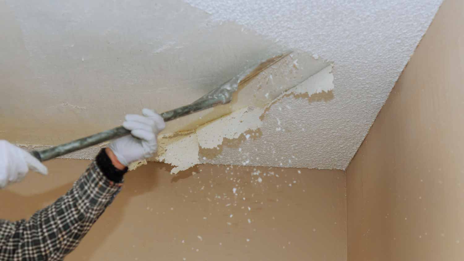 Ceiling drywall demolition