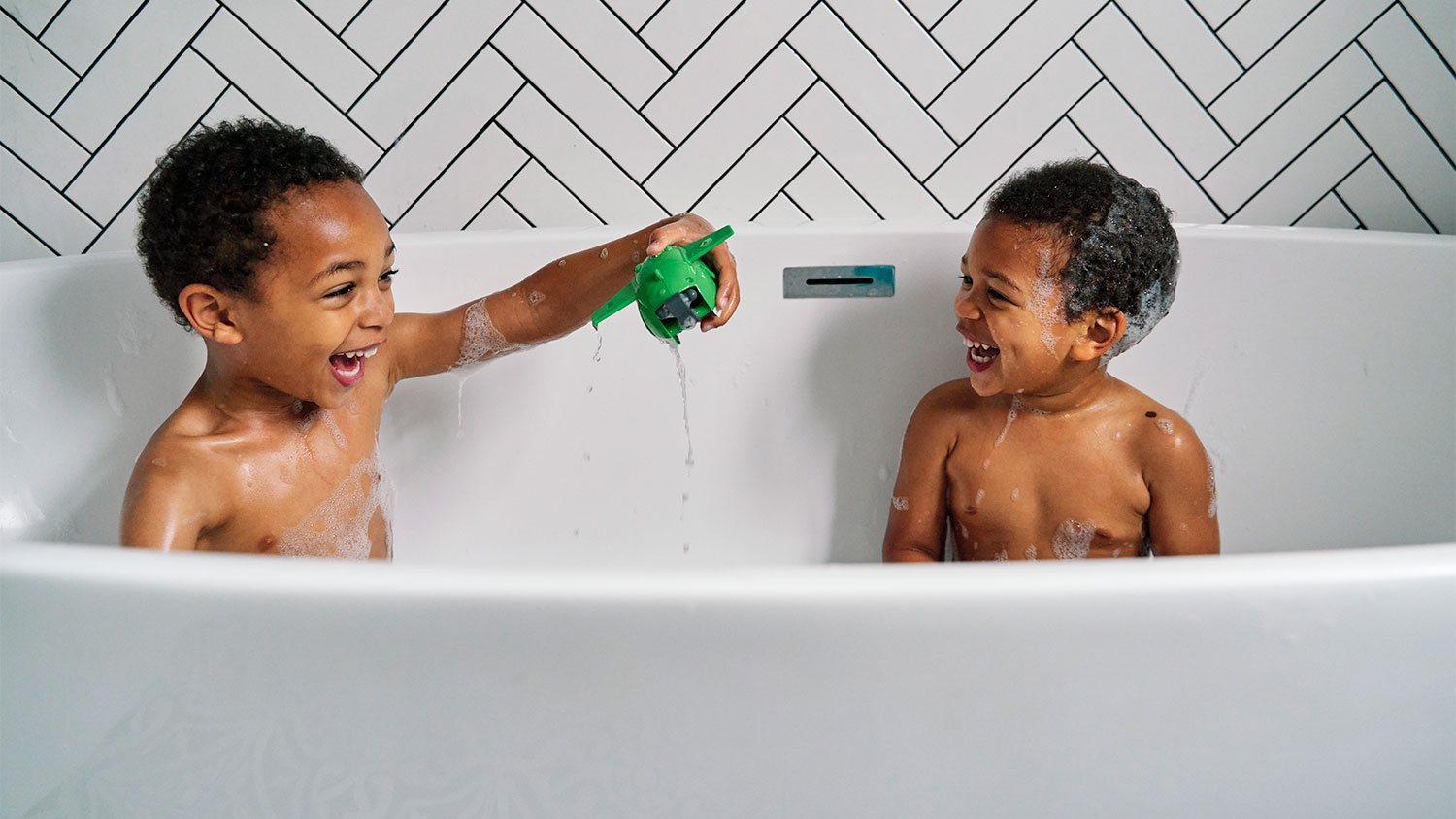 Children in bathtub