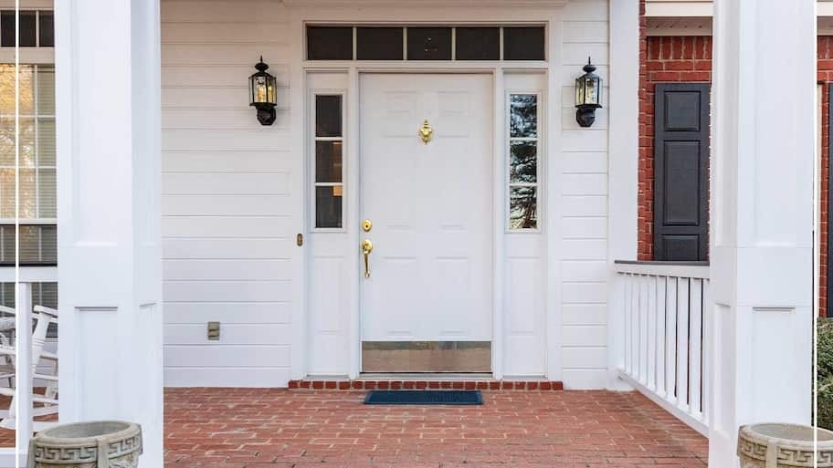 classic white front door 