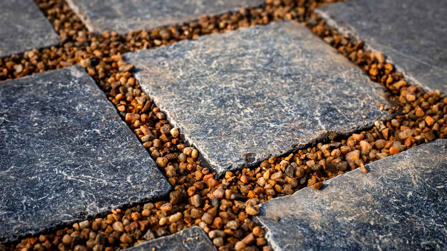 Close-up of a bluestone walkway