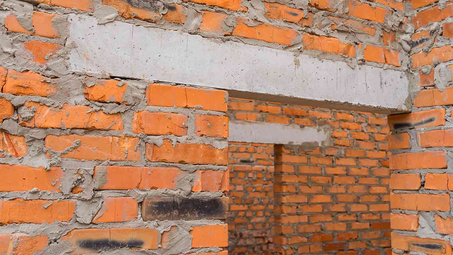 close up concrete lintel
