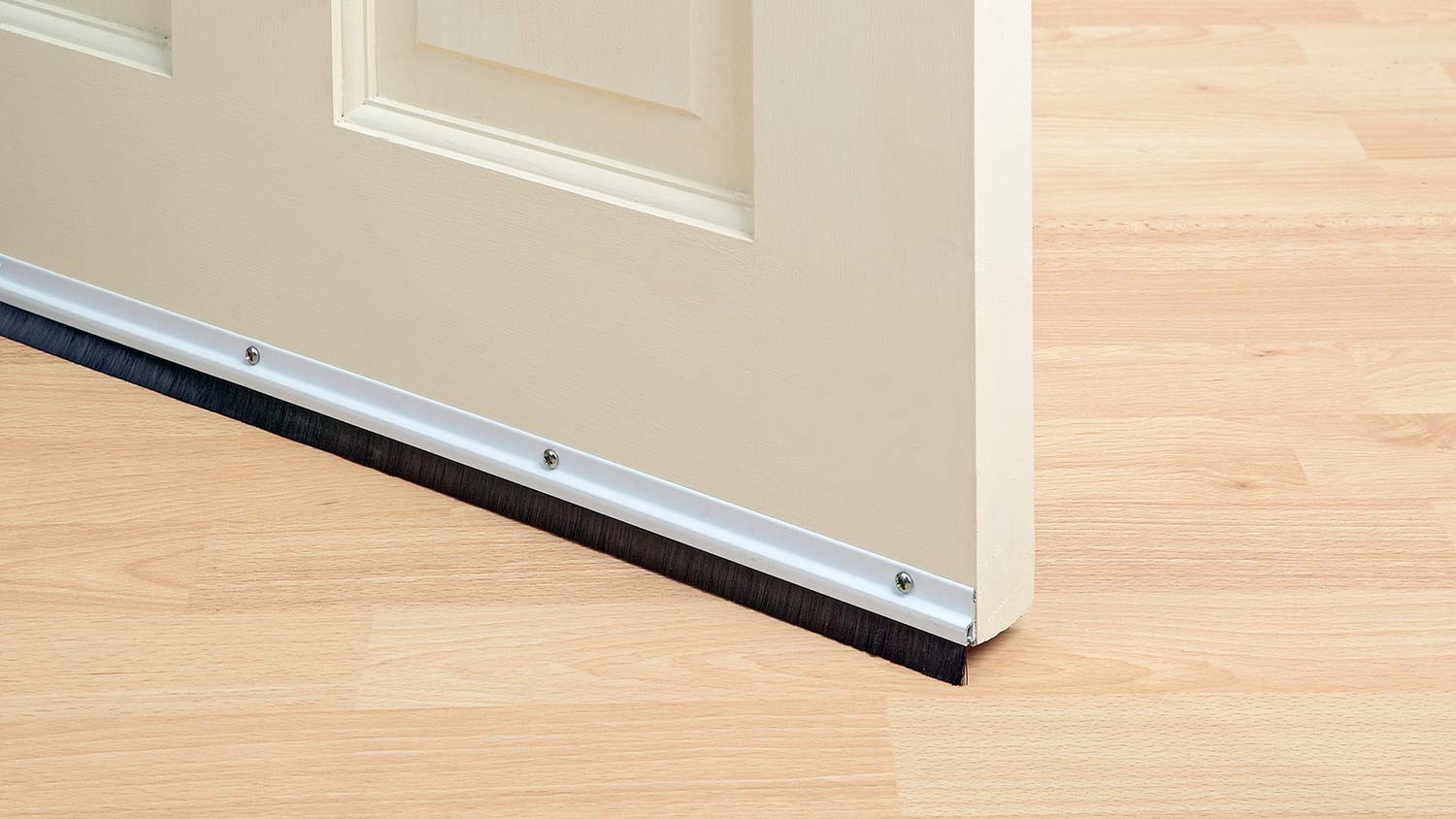 Close-up of a door sweep