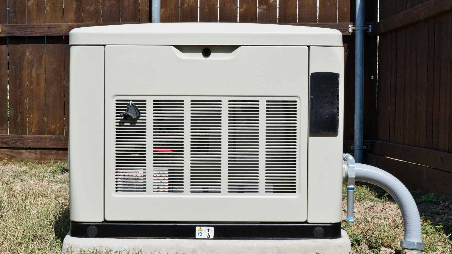 Close-up of a natural gas generator