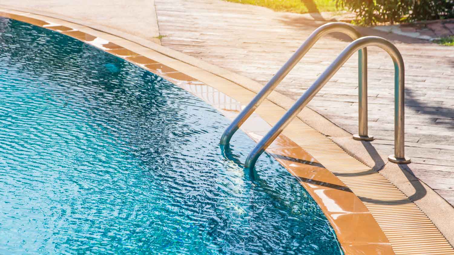 Close-up of a pool’s clear water