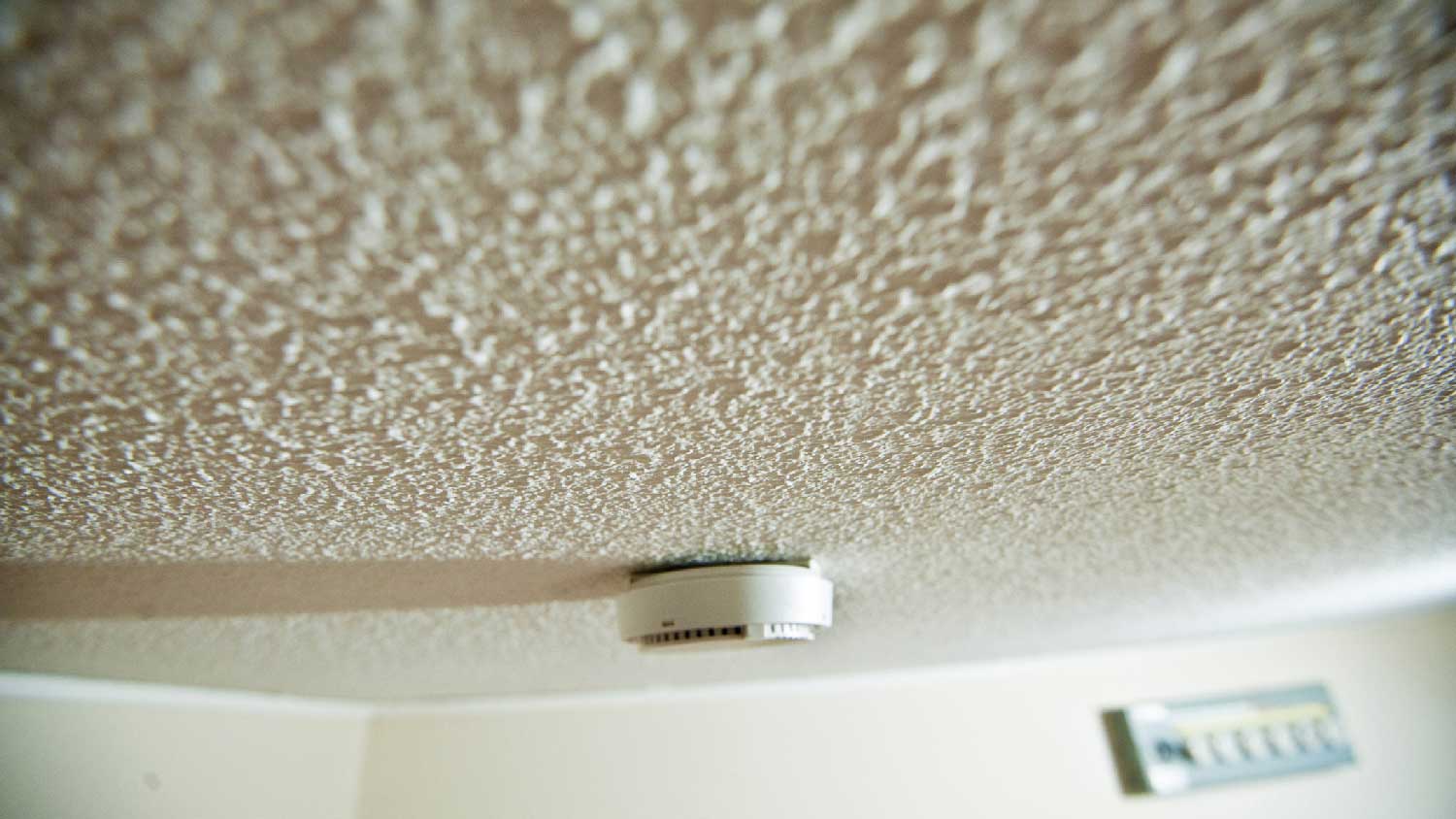 Close-up of popcorn ceiling