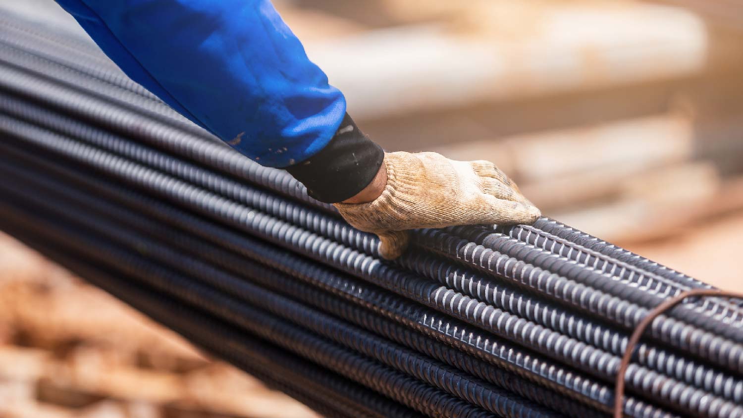 Close-up of steel bars