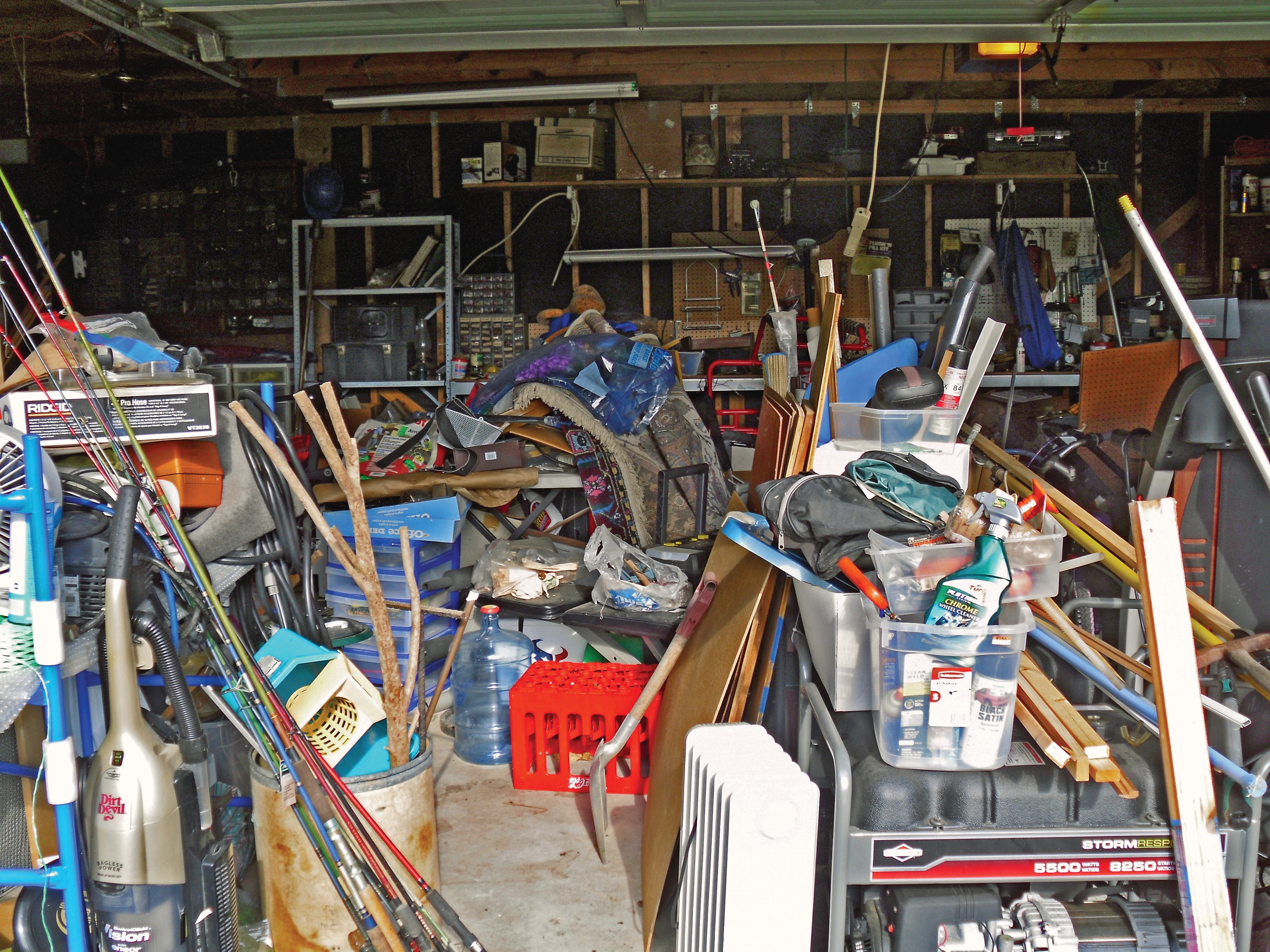 disorganized garage