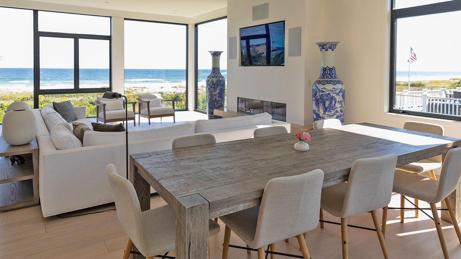 coastal style dining room table